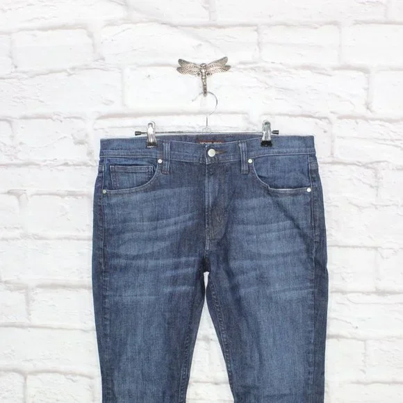 Michael Kors Blue Denim Slim Fit Medium Wash Parker Jeans Size 33 - Picture 2 of 10